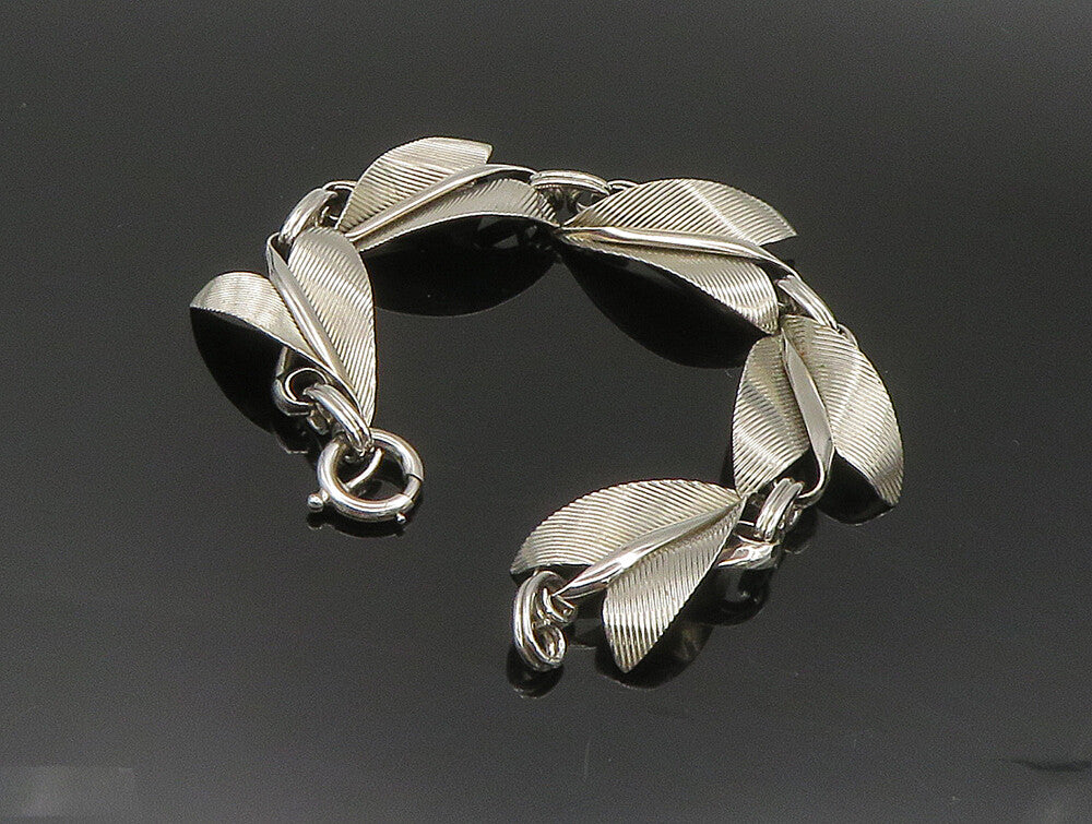 NAPIER 925 Silver  Vintage Linear Textured Pointed Abstract Bracelet  BT9452