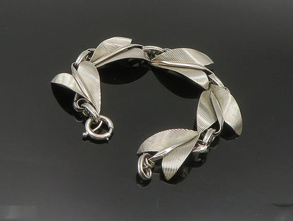 NAPIER 925 Silver  Vintage Linear Textured Pointed Abstract Bracelet  BT9452