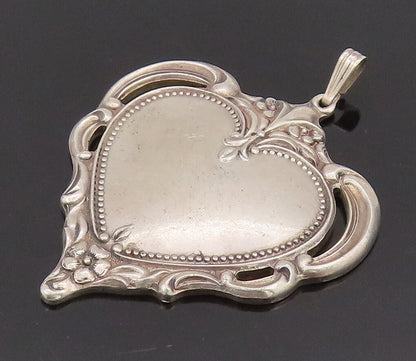 TOWLE 925 Sterling Silver  Vintage 1976 Floral Swirl Love Heat Pendant PT22177