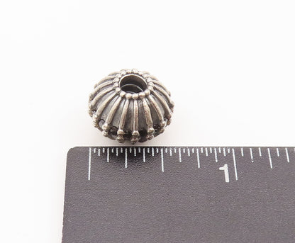 925 Sterling Silver Vintage Pendant PANDORA Solid Carved Beaded Bead  PT22758