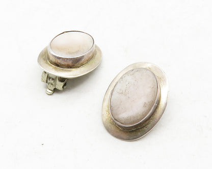 ELLA PETER NAVAJO 925 Silver  Vintage Mother Of Pearl Drop Earrings  EG6655