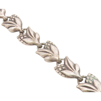 NAPIER 925 Sterling Silver  Vintage Antique Rare Floral Chain Bracelet  BT7958