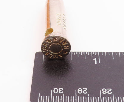 925 Sterling Silver  Vintage Bullet Brigade Stamped Slide Pendant  PT10302