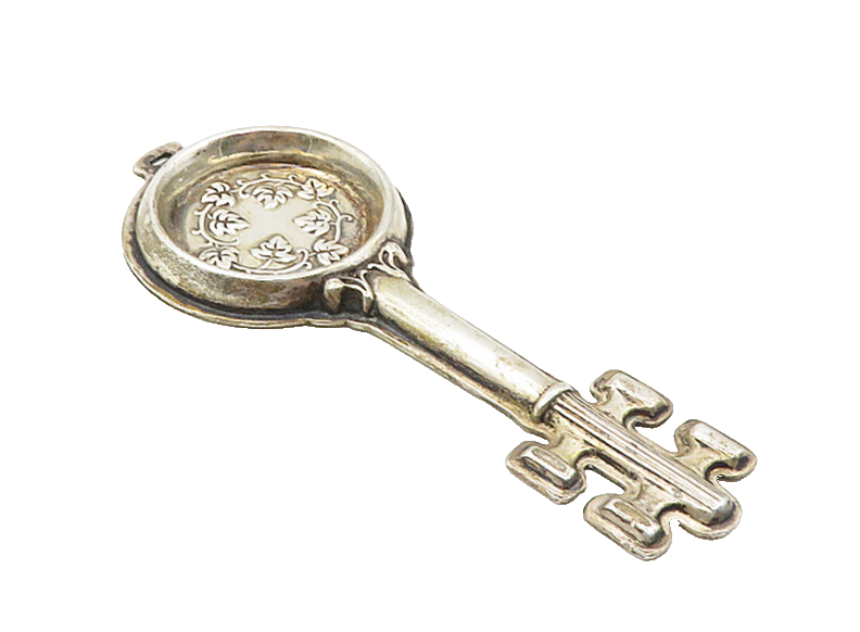 REED & BARTON 925 Sterling Silver  Vintage Floral Wreath Key Trinket  TR1576