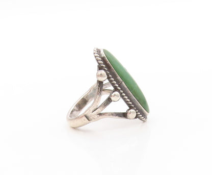 925 Sterling Silver Vintage Ring Turquoise Twisted Rope Edge Band  Sz 6  RG33690