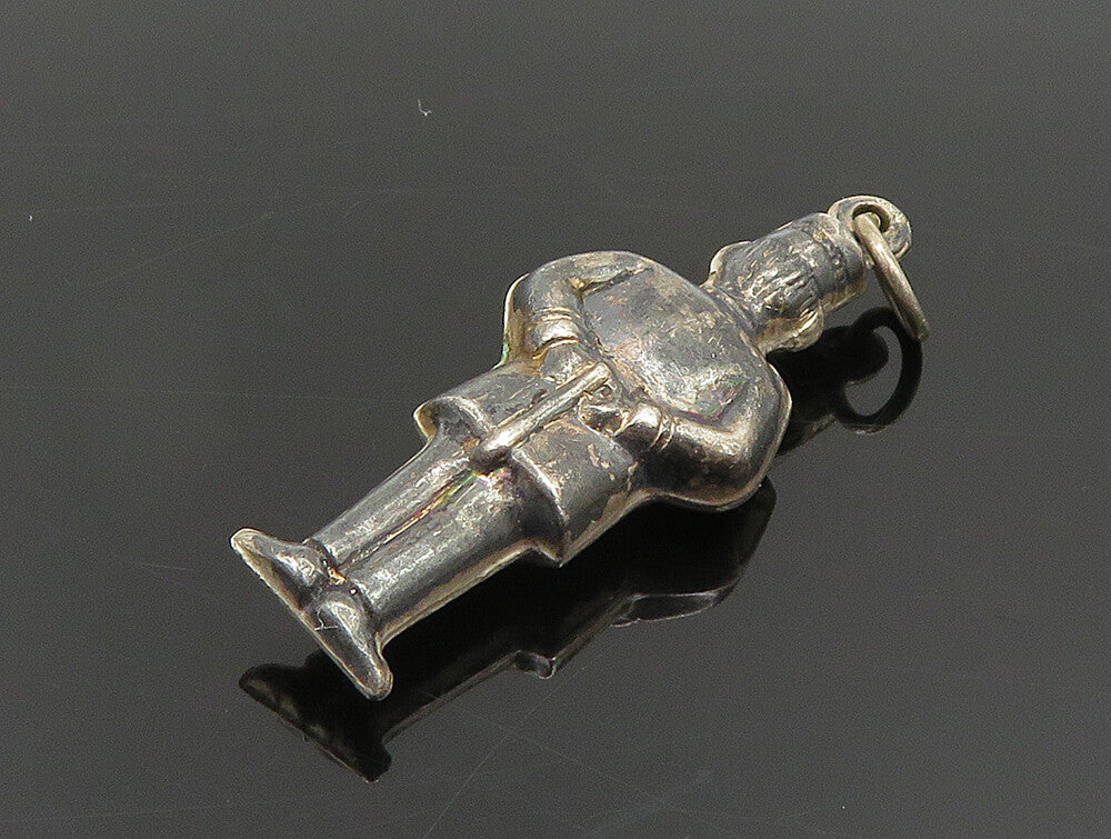 925 Sterling Silver  Vintage Toy Solider With Sword Charm Pendant  PT20280