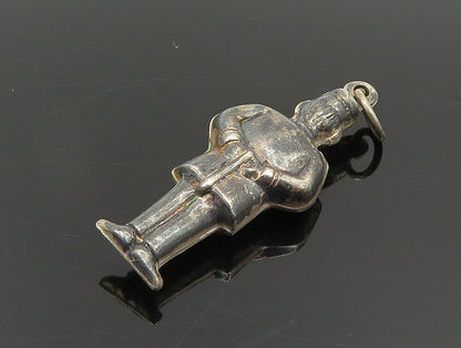 925 Sterling Silver  Vintage Toy Solider With Sword Charm Pendant  PT20280