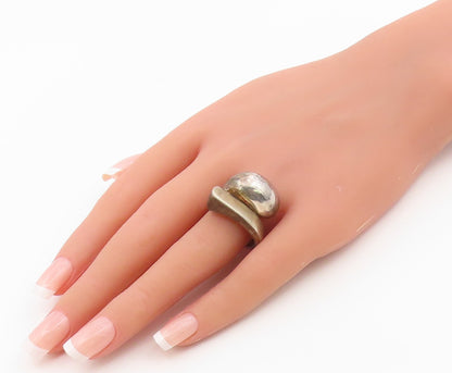925 Sterling Silver Vintage Ring SILPADA Chunky Bypass Dome Band Sz 9.5 RG36597