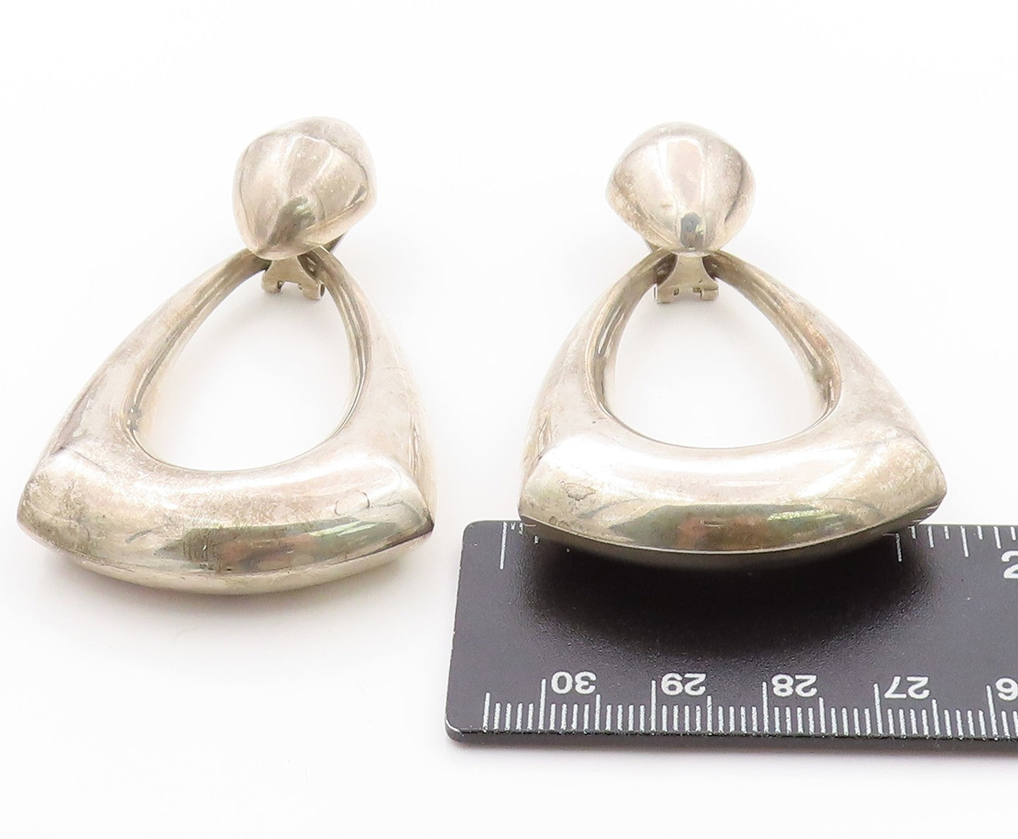 14k Gold 925 Sterling Silver Vintage Earrings JONDELL Dangling Design  EG13567