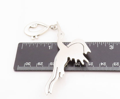 925 Sterling Silver Vintage Brooch MEXICO Stork Delivering Baby Story  BP11713