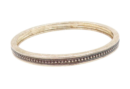 925 Sterling Silver Vintage Bracelet JUDITH JACK Solid Dotted Bangle  BT11584