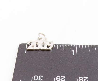 925 Sterling Silver Vintage Pendant Minimalist Year 2009 Cutout Charm  PT1025
