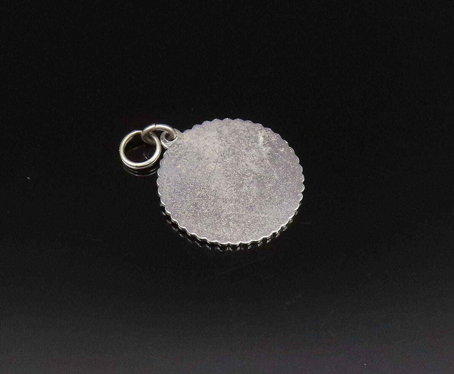 925 Sterling Silver Vintage My Confirmation Prayer Hands Medal Pendant PT21496