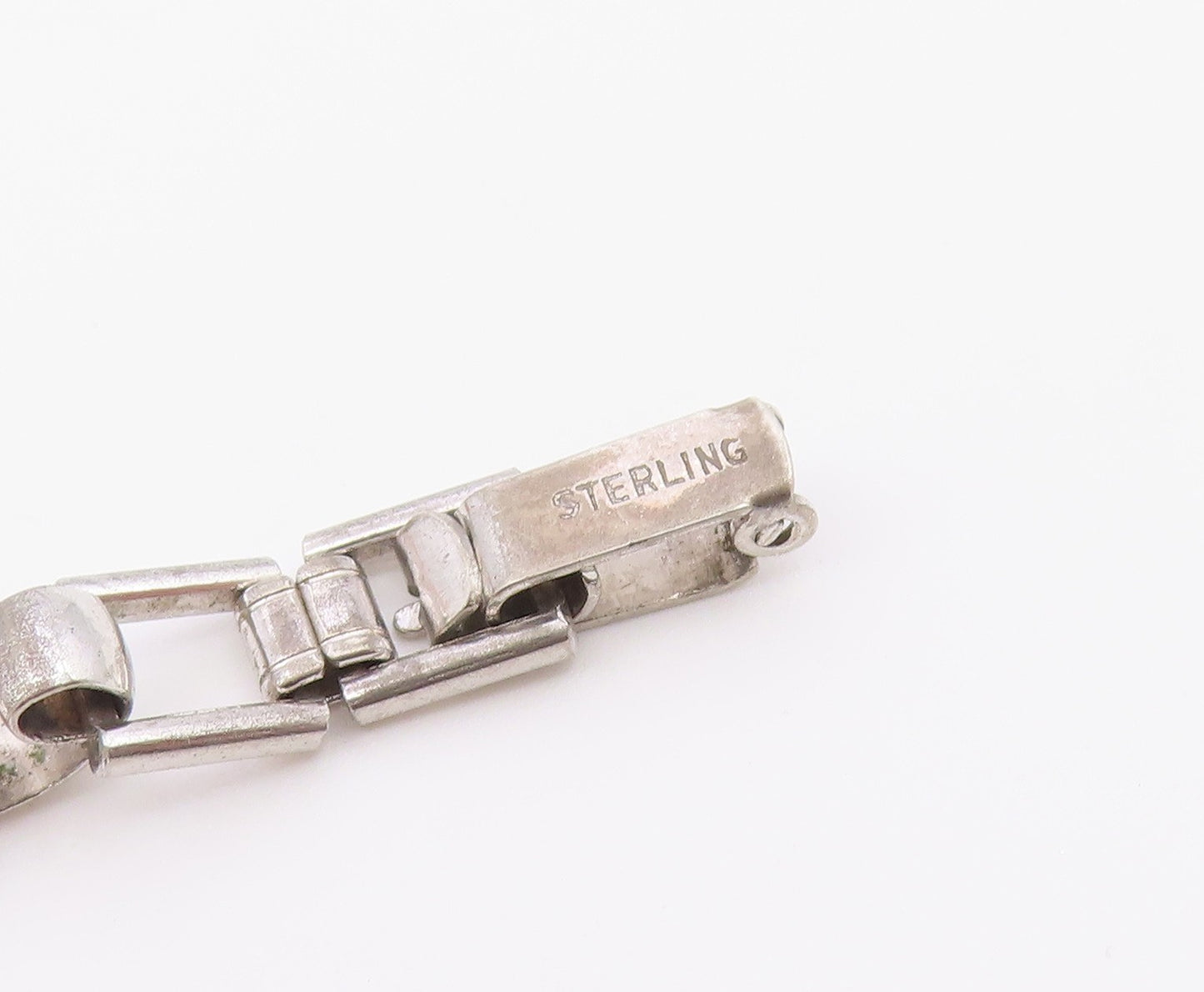 LAMODE 925 Sterling Silver  Vintage Shiny Floral Etched Chain Bracelet  BT8227