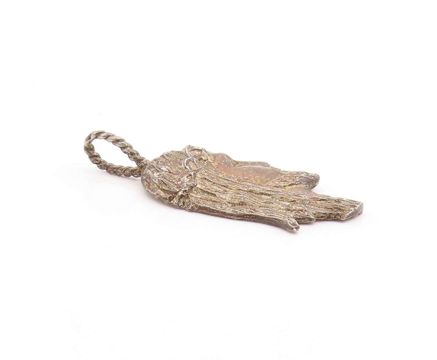 925 Sterling Silver Vintage Pendant Jesus Christ With Crown Of Thorns  PT25094