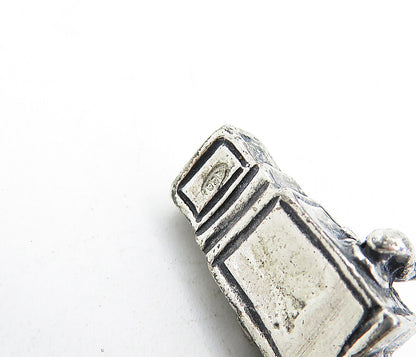 925 Sterling Silver Vintage Antique Old Fashioned Camera Trinket TR1094