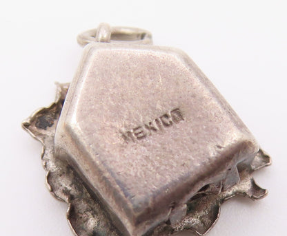 925 Sterling Silver  Vintage Petite Cuckoo Clock Motif Pendant  PT17527