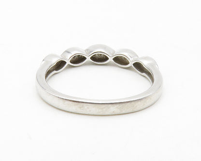925 Sterling Silver  Genuine Diamonds Infinity Swirl Band Ring Sz 6  RG13395