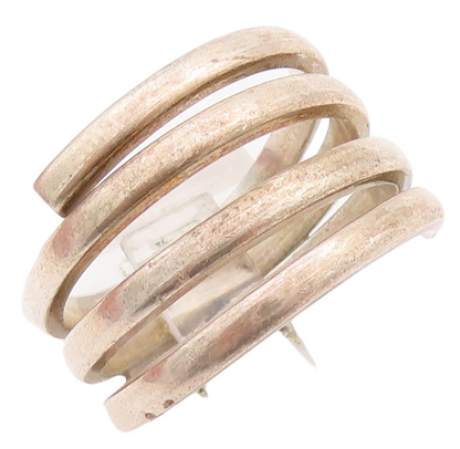 925 Sterling Silver Vintage Ring Minimalist Spiral Coil  Sz 8  RG28906