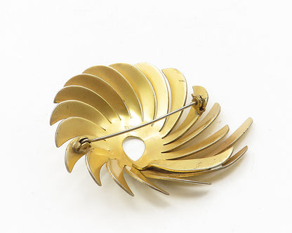 925 Sterling Silver  Vintage Shiny Modernist Spiked Design Brooch Pin  BP4074