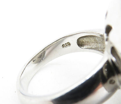 925 Sterling Silver Cubic Zirconia Encrusted Dome Cocktail Ring  Sz 8.5  RG6759