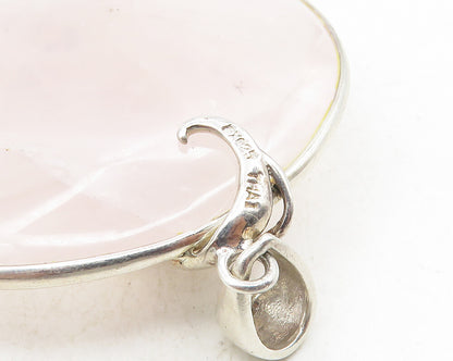 925 Sterling Silver  Rose Quartz Citrine Garnet & Peridot Drop Pendant  PT7851