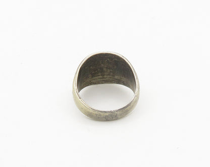 925 Sterling Silver  Vintage Antique US Military Band Ring Sz 8.5  RG18890