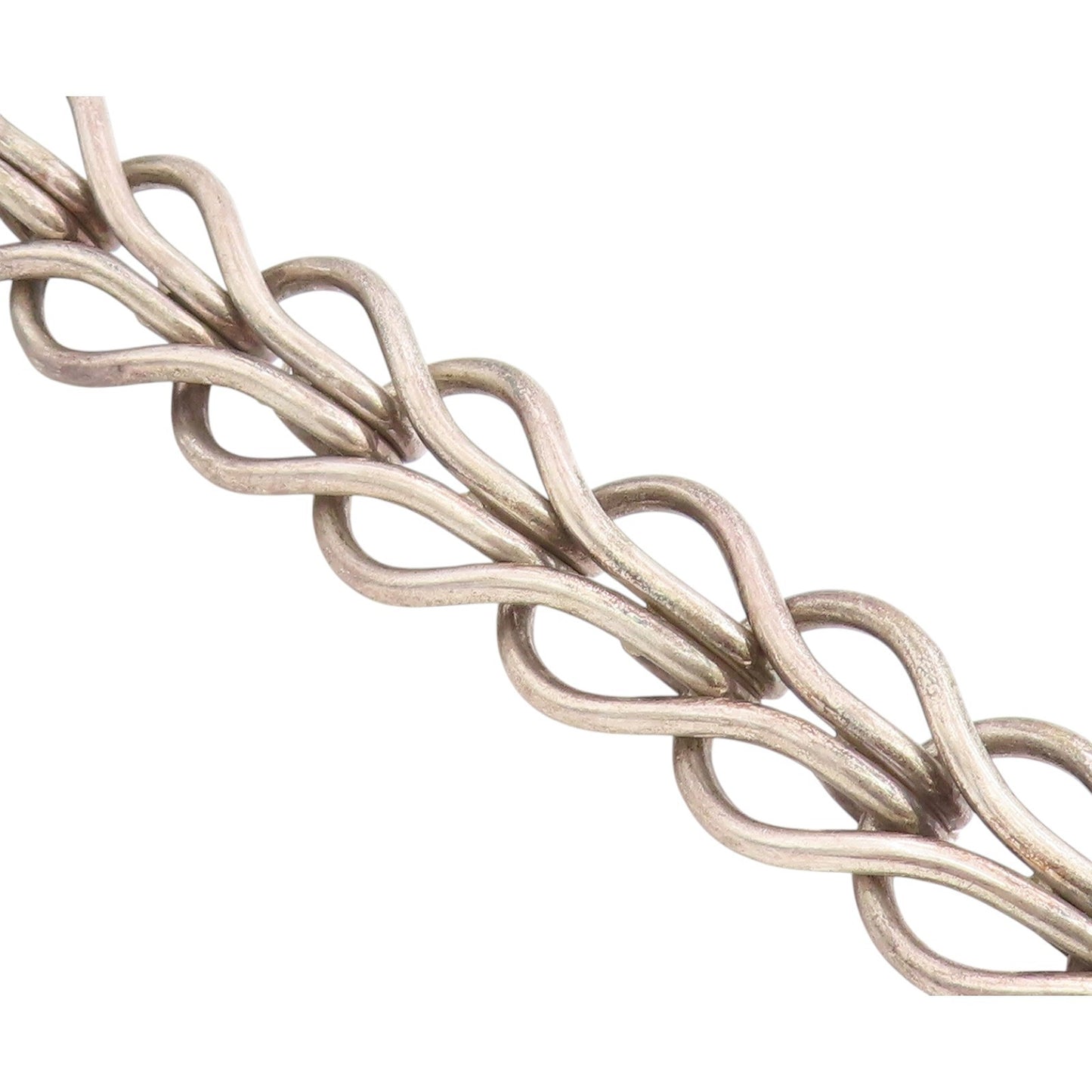 925 Sterling Silver Vintage Bracelet ZINA Classic Interlocking Loops  BT12217