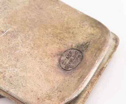925 Sterling Silver Vintage Money Clip CHASE MEXICO Etched Eagle Coin  TR4216