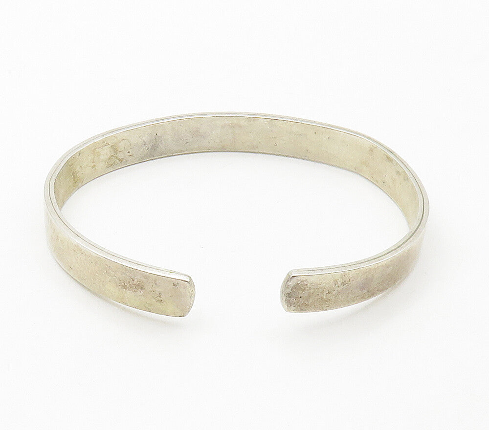 NAVAJO 925 Silver  Vintage Oxidized Pattern Petite Cuff Bracelet  BT6297