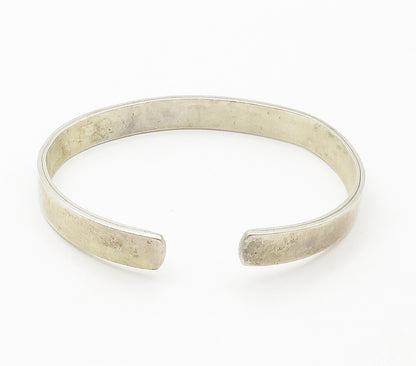 NAVAJO 925 Silver  Vintage Oxidized Pattern Petite Cuff Bracelet  BT6297
