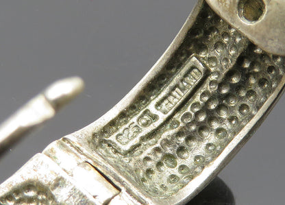 925 Sterling Silver  Vintage Shiny Petite Round Hinge Hoop Earrings  EG9961