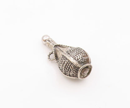 DANECRAFT 925 Sterling Silver  Vintage Rope Wrapped Bottle Pendant  PT19285