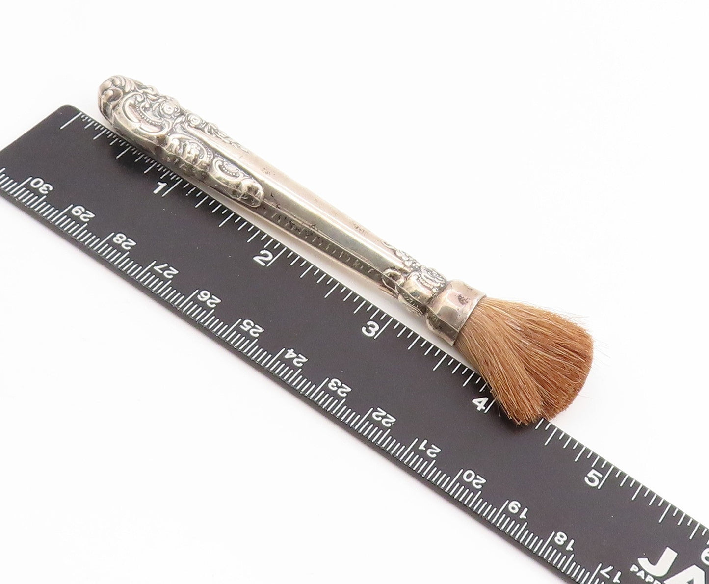 925 Sterling Silver Vintage Cosmetic Brush With Natural Bristles  TR4171