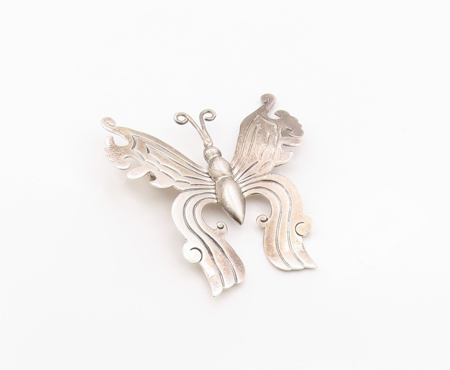 925 Sterling Silver Vintage Brooch Pin TAXCO MEXICO Modernist Butterfly  BP12555