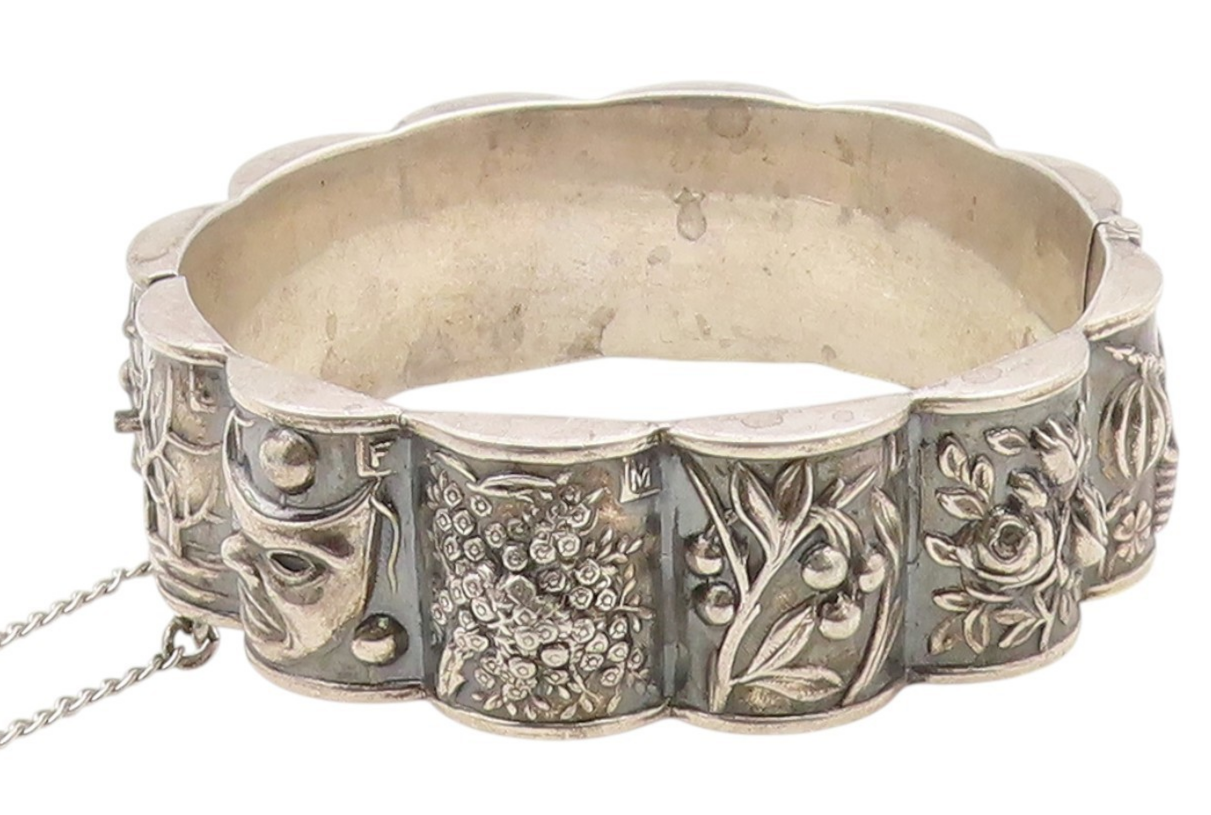 925 Sterling Silver Vintage Bracelet SAFIR Portuguese Seasons Of Life  BT12156