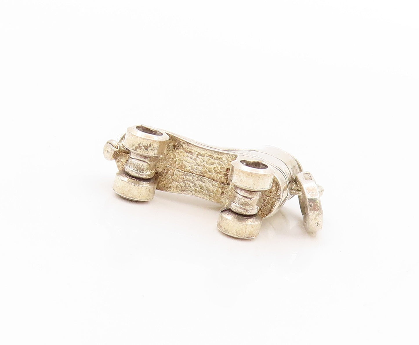 925 Sterling Silver Vintage Pendant Skating Shoe With Wheels Charm  PT24114