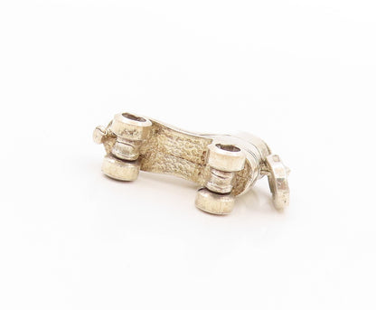 925 Sterling Silver Vintage Pendant Skating Shoe With Wheels Charm  PT24114