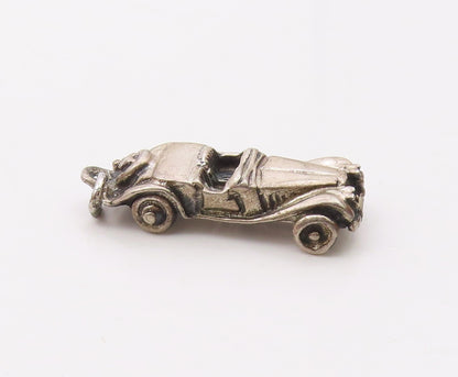 925 Sterling Silver  Vintage Old Fashion Two Seater Car Charm Pendant  PT20347