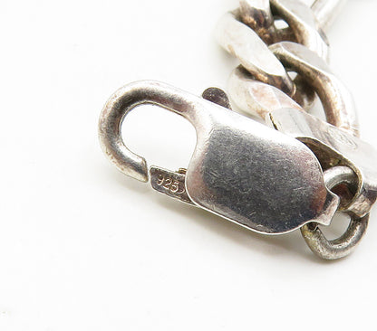 925 Sterling Silver  Vintage Shiny Minimalist Curb Link Chain Necklace  NE2639