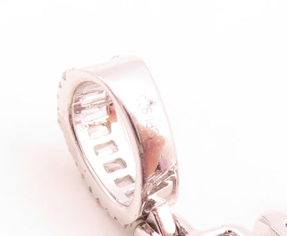 925 Sterling Silver Vintage Pendant CZ Inlay AK47 & Carved Money Cutout  PT23768