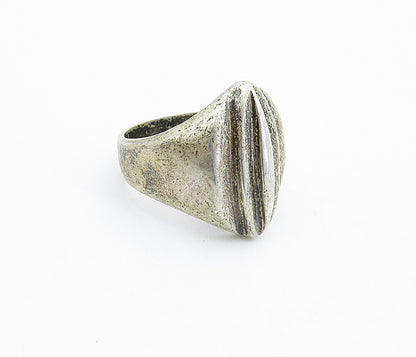 MEXICO 925 Sterling Silver  Vintage  Dark Tone Fluted Band Ring Sz 7  RG4831