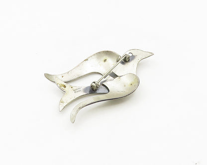 BEAUCRAFT 925 Sterling Silver  Vintage Modernist Dove Bird Brooch Pin  BP7127