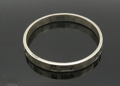 VASS LUDACER 925 Sterling Silver Vintage Latin Quote Rare Bangle Bracelet BT8146