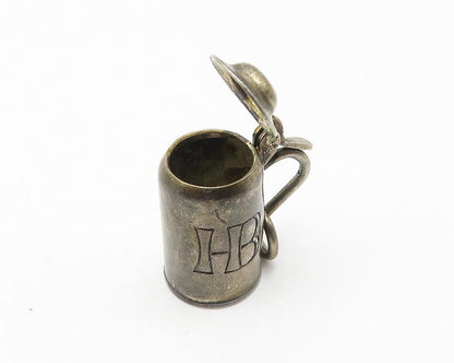 KARO 925 Sterling Silver  Vintage Oxidized Tea Kettle Pendant  PT8521