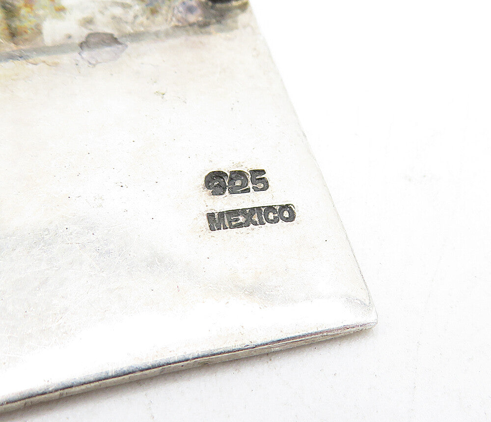 MEXICO 925 Sterling Silver  Vintage Etched Children Love Brooch Pin  BP1900