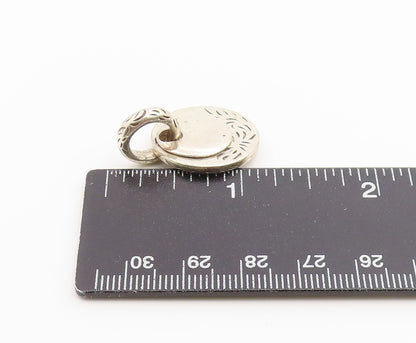 925 Sterling Silver Vintage Pendant SILPADA Etched Double Circle Charm  PT26565
