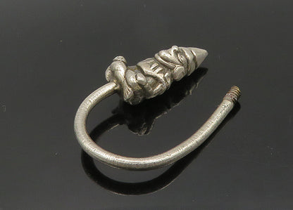 925 Sterling Silver  Vintage Sitting Gnome Motif Key Ring  TR2903