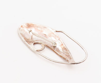 925 Sterling Silver Vintage Brooch Pin Modernist Designer Cutout  BP11247