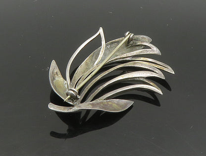 JUST ANDERSEN DENMARK 925 Silver  Vintage Modernist Leaf Brooch Pin  BP9323